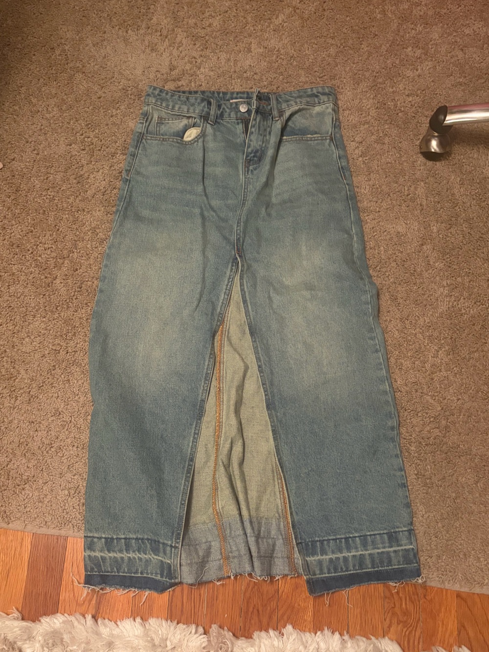Urban Denim Maxi Skirt